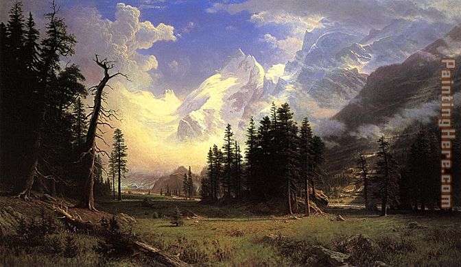 The Morteratsch Glacier Upper Engadine Valley Pontresina painting - Albert Bierstadt The Morteratsch Glacier Upper Engadine Valley Pontresina art painting